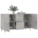 Credenza Grigio Cemento 100x36x60 cm in Legno Multistrato