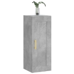 Mobile a Parete Grigio Cemento 34,5x34x90 cm Legno Multistrato