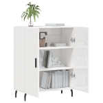 Credenza 69,5x34x90 cm in Legno Multistrato Bianco Lucido