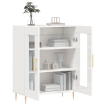 Credenza 69,5x34x90 cm in Legno Multistrato Bianco Lucido