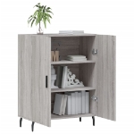 Credenza Grigio Sonoma 69,5x34x90 cm in Legno Multistrato