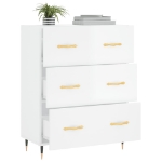 Credenza 69,5x34x90 cm in Legno Multistrato Bianco Lucido