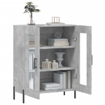 Credenza Grigio Cemento 69,5x34x90 cm in Legno Multistrato