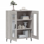 Credenza Grigio Sonoma 69,5x34x90 cm in Legno Multistrato