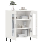 Credenza 69,5x34x90 cm in Legno Multistrato Bianco Lucido