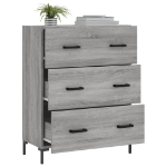 Credenza Grigio Sonoma 69,5x34x90 cm in Legno Multistrato