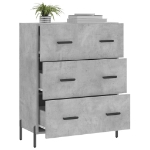 Credenza Grigio Cemento 69,5x34x90 cm in Legno Multistrato