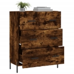 Credenza Rovere Fumo 69,5x34x90 cm in Legno Multistrato