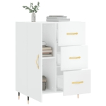 Credenza 69,5x34x90 cm in Legno Multistrato Bianco Lucido