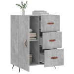 Credenza Grigio Cemento 69,5x34x90 cm in Legno Multistrato