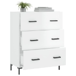 Credenza 69,5x34x90 cm in Legno Multistrato Bianco Lucido