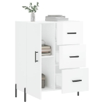 Credenza 69,5x34x90 cm in Legno Multistrato Bianco Lucido