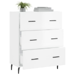 Credenza 69,5x34x90 cm in Legno Multistrato Bianco Lucido