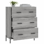 Credenza Grigio Sonoma 69,5x34x90 cm in Legno Multistrato