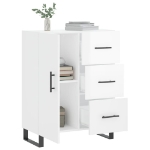 Credenza 69,5x34x90 cm in Legno Multistrato Bianco Lucido