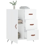 Credenza 69,5x34x90 cm in Legno Multistrato Bianco Lucido