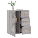 Credenza Grigio Sonoma 69,5x34x90 cm in Legno Multistrato