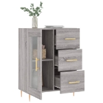 Credenza Grigio Sonoma 69,5x34x90 cm in Legno Multistrato