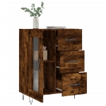 Credenza Rovere Fumo 69,5x34x90 cm in Legno Multistrato