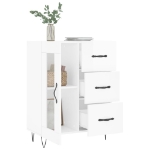 Credenza 69,5x34x90 cm in Legno Multistrato Bianco Lucido