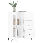 Credenza 69,5x34x90 cm in Legno Multistrato Bianco Lucido