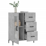 Credenza Grigio Cemento 69,5x34x90 cm in Legno Multistrato