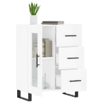 Credenza 69,5x34x90 cm in Legno Multistrato Bianco Lucido