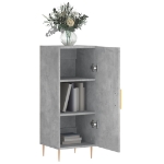 Credenza Grigio Cemento 34,5x34x90 cm in Legno Multistrato