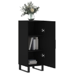 Credenza Nero 34,5x34x90 cm in Legno Multistrato