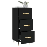 Credenza Nero 34,5x34x90 cm in Legno Multistrato