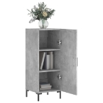 Credenza Grigio Cemento 34,5x34x90 cm in Legno Multistrato