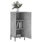 Credenza Grigio Cemento 34,5x34x90 cm in Legno Multistrato