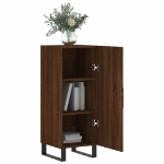 Credenza Rovere Marrone 34,5x34x90 cm in Legno Multistrato