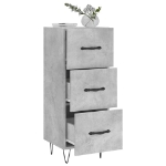 Credenza Grigio Cemento 34,5x34x90 cm in Legno Multistrato