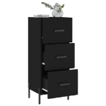 Credenza Nero 34,5x34x90 cm in Legno Multistrato