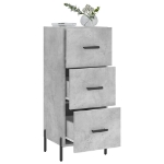 Credenza Grigio Cemento 34,5x34x90 cm in Legno Multistrato