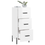 Credenza Bianco Lucido 34,5x34x90 cm in Legno Multistrato