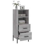 Credenza Grigio Sonoma 34,5x34x90 cm in Legno Multistrato