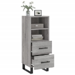 Credenza Grigio Sonoma 34,5x34x90 cm in Legno Multistrato