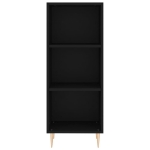 Credenza Nera 34,5x32,5x90 cm in Legno Multistrato