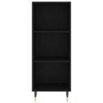 Credenza Nera 34,5x32,5x90 cm in Legno Multistrato