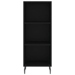 Credenza Nera 34,5x32,5x90 cm in Legno Multistrato