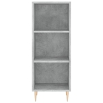 Credenza Grigio Cemento 34,5x32,5x90 cm in Legno Multistrato