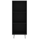 Credenza Nera 34,5x32,5x90 cm in Legno Multistrato