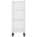 Credenza Bianco Lucido 34,5x32,5x90 cm in Legno Multistrato