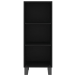 Credenza Nera 34,5x32,5x90 cm in Legno Multistrato