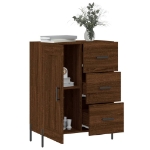 Credenza Rovere Marrone 69,5x34x90 cm in Legno Multistrato