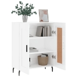 Credenza 69,5x34x90 cm in Legno Multistrato Bianco Lucido