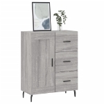 Credenza Grigio Sonoma 69,5x34x90 cm in Legno Multistrato