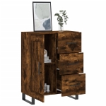 Credenza Rovere Fumo 69,5x34x90 cm in Legno Multistrato